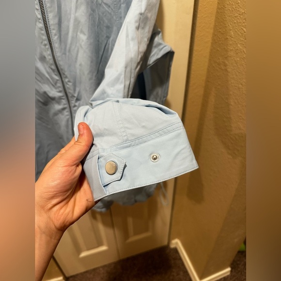 NWOT Nikki Jones Quinn Rain Jacket in Sky Blue , size Large - Picture 5 of 14